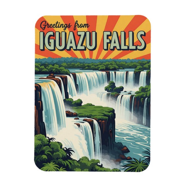Hälsningar från Iguazu Falls Magnet (Vertikal)