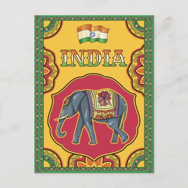 Hälsningar Från Indien Vykort (Framsida)