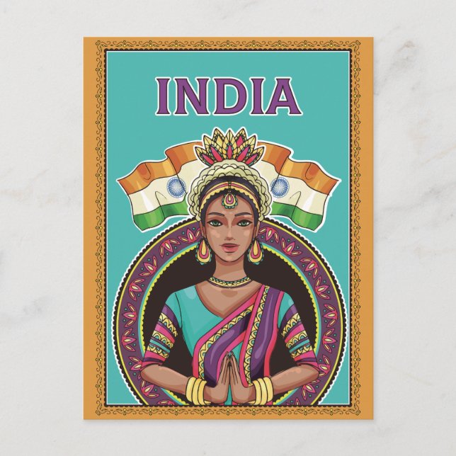 Hälsningar Från Indien Vykort (Framsida)