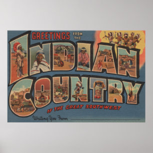 Hälsningar från indiskt land av southwesten poster