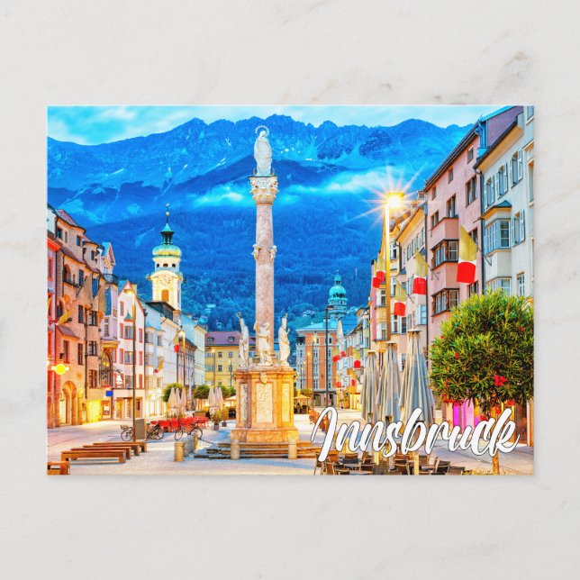 Hälsningar från Innsbruck, Österrike Vykort (Framsida)