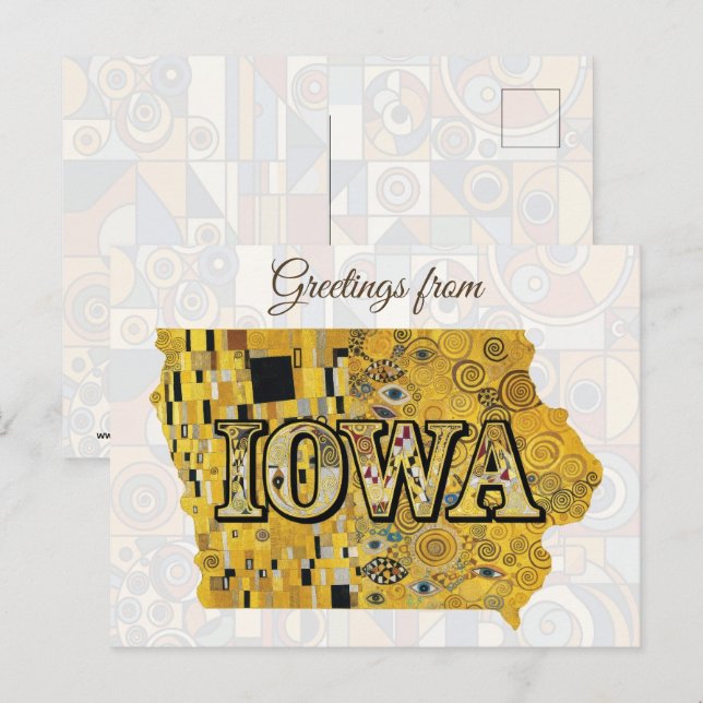 Hälsningar från Iowa Vykort (Fram/baksida)