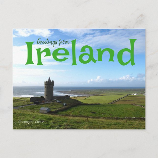 Hälsningar från Irland Doonagore Castle vykort (Framsida)