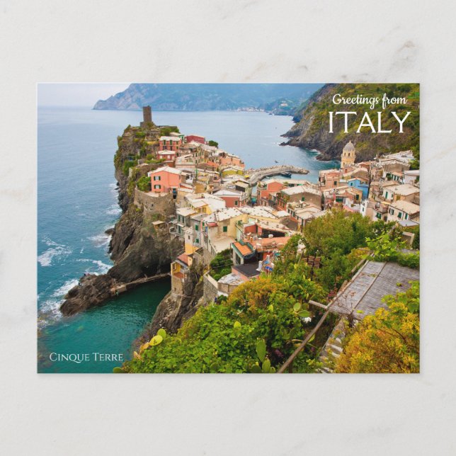 Hälsningar från Italien Cinque Terre Vykort (Framsida)