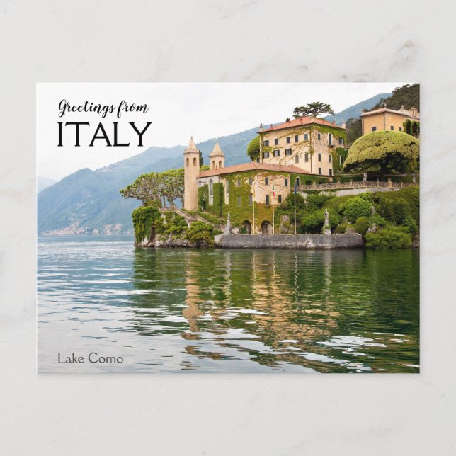 Hälsningar från Italien Lake Como vykort (Framsida)