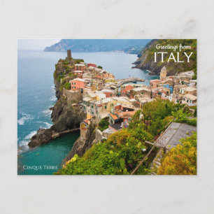 Hälsningar från Italien Postkort Cinque Terre Vykort