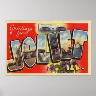 Hälsningar från Joliet Illinois Poster