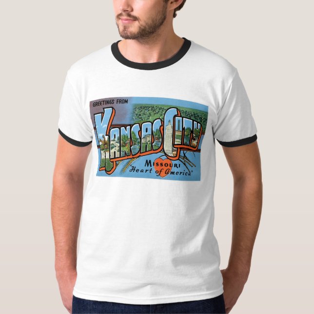 Hälsningar från Kansas City! Tee Shirt (Framsida)