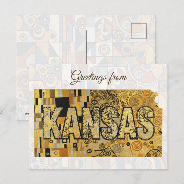 Hälsningar från Kansas Vykort (Fram/baksida)