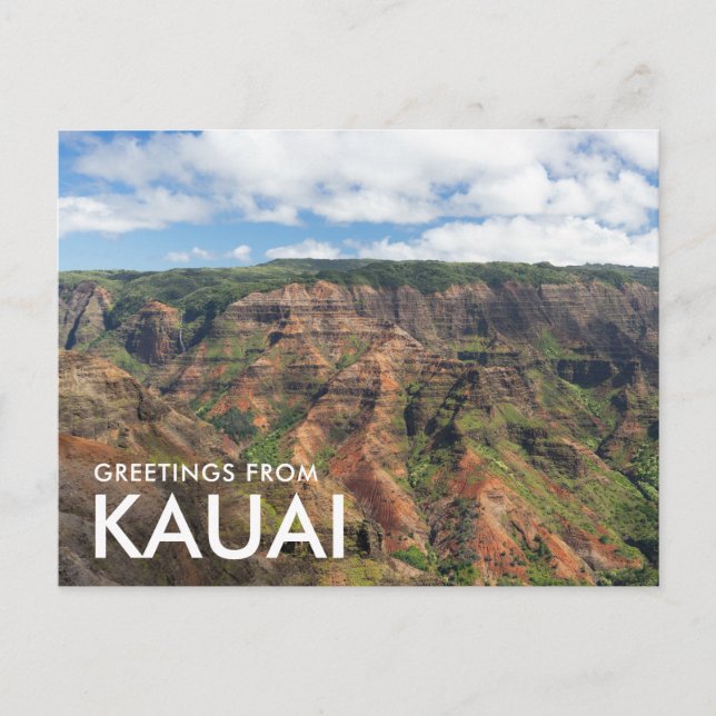 Hälsningar från Kauai Waimea Canyon Vykort (Framsida)
