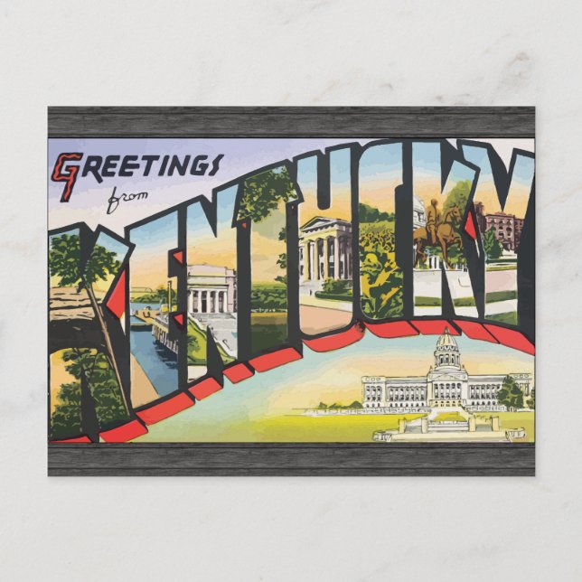 Hälsningar från Kentucky, Vintage Vykort (Framsida)