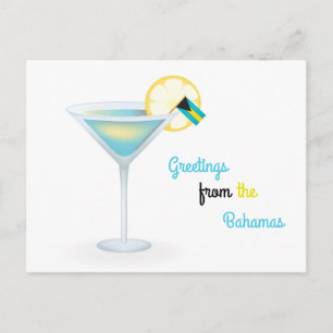 Hälsningar från kortet för Bahamas coctailhelgdag Helg Vykort
