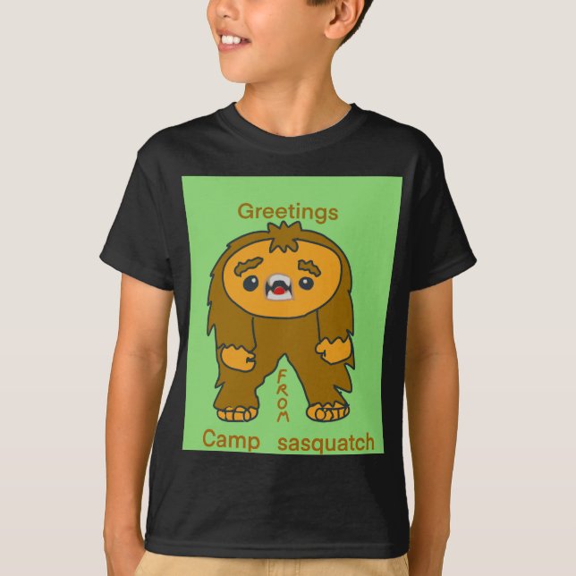 Hälsningar från läger sasquatch t shirt (Framsida)