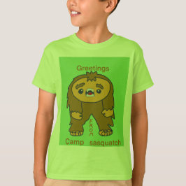 Hälsningar från läger sasquatch t shirt