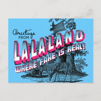 Hälsningar från LALA LANDAR - var fejka är Vykort