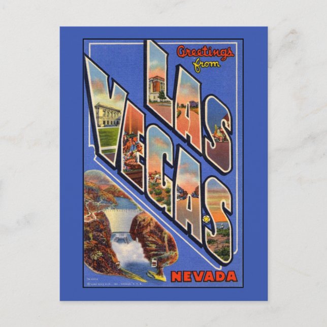 Hälsningar från Las Vegas Large Letter Vykort (Framsida)