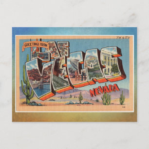Hälsningar från LAS VEGAS Nevada Vintage Vykort