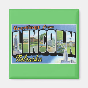 Hälsningar från Lincoln, Nebraska! Magnet