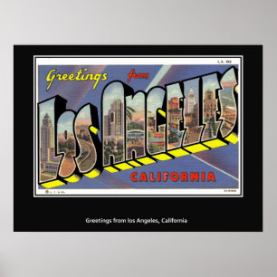 Hälsningar från Los Angeles California Affisch