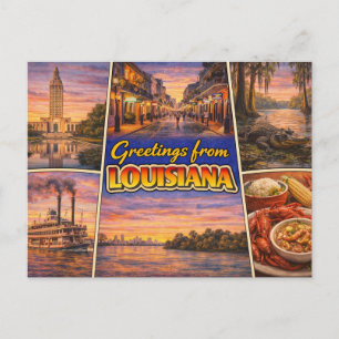 Hälsningar från Louisiana vykort