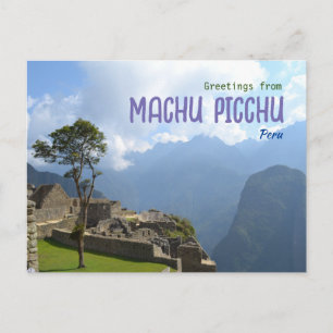 Hälsningar från Machu Picchu Peru Vykort