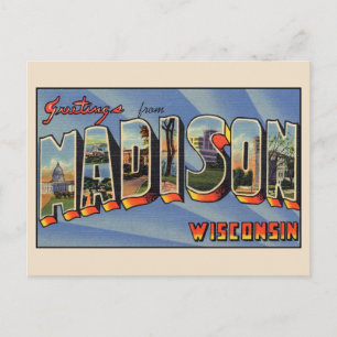 Hälsningar från Madison Wisconsin vykort