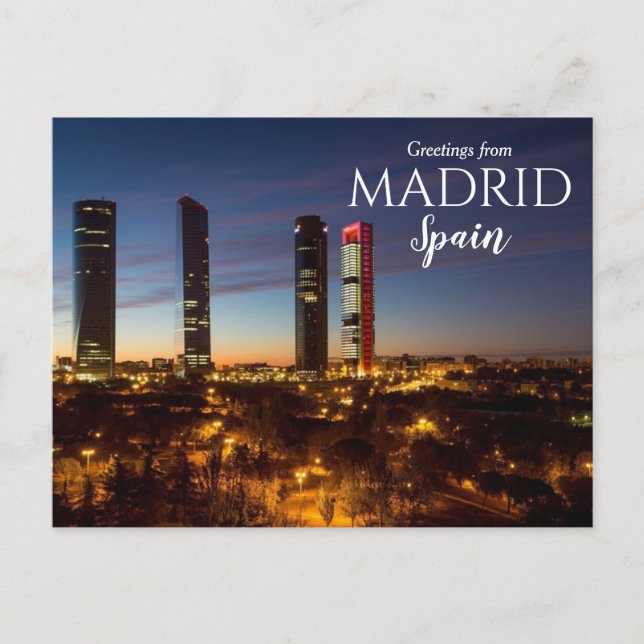 Hälsningar från Madrid Spanien vykort  (Framsida)