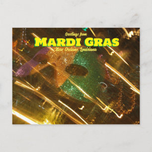 Hälsningar från Mardi Gras Louisiana vykort