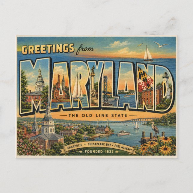 Hälsningar från Maryland Vykort (Framsida)