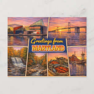 Hälsningar från Maryland vykort