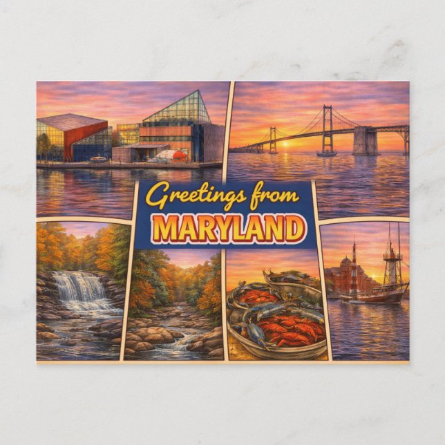 Hälsningar från Maryland vykort (Framsida)