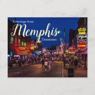 Hälsningar från Memphis Tennessee vykort