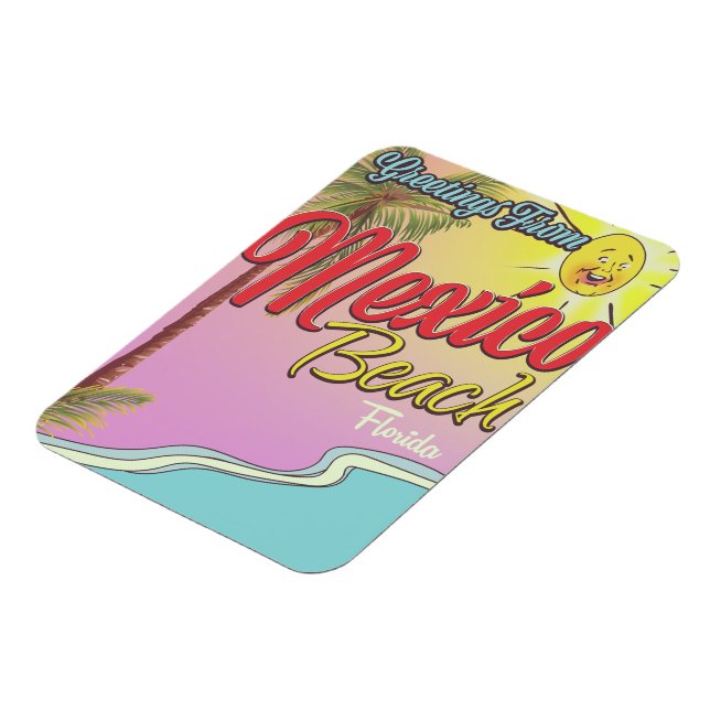 Hälsningar från Mexico Beach Florida Magnet (Vänstra Sidan)
