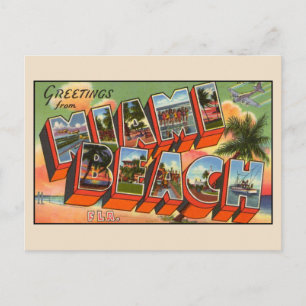 Hälsningar från Miami Beach Florida vykort