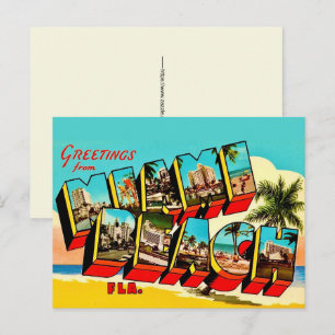 Hälsningar från Miami Beach vykort