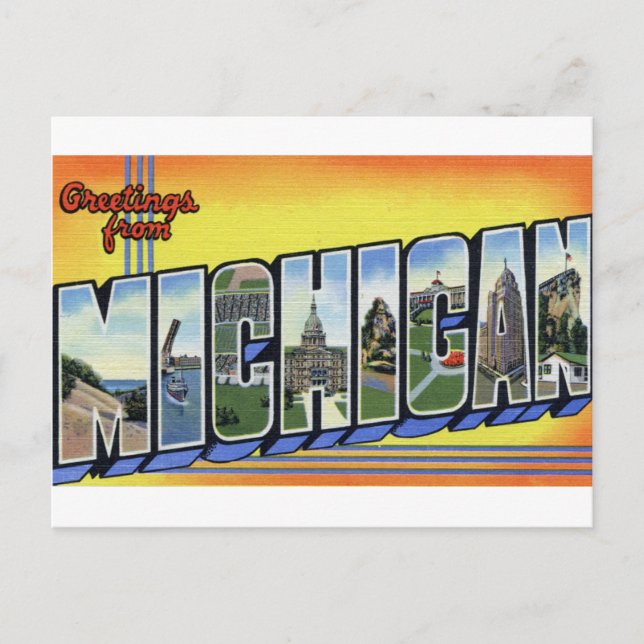 Hälsningar Från Michigan Vykort (Framsida)