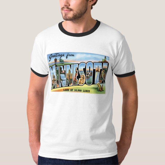 Hälsningar från Minnesota! Tee Shirt (Framsida)