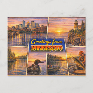 Hälsningar Från Minnesota vykort