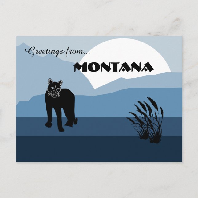 Hälsningar från Montana State Slate Blues Vykort (Framsida)