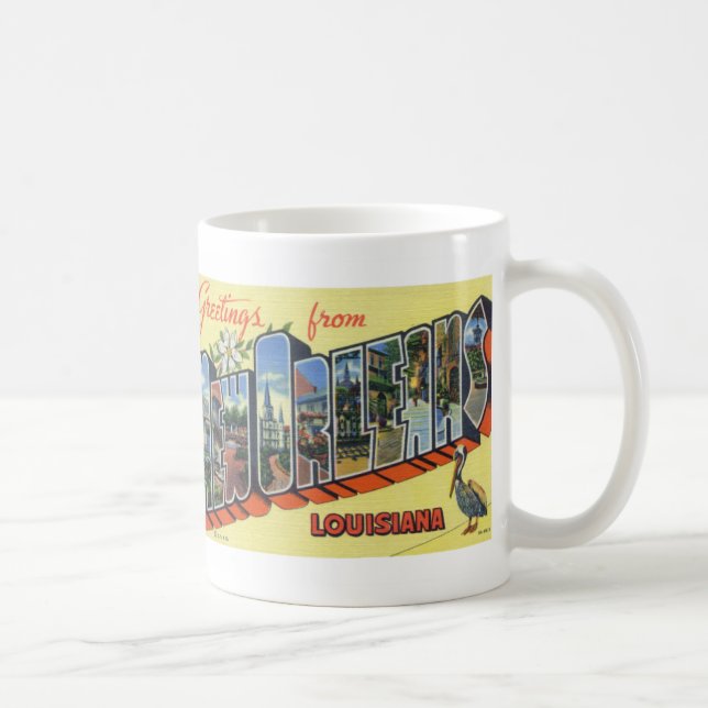 Hälsningar från muggen för New Orleans LAkaffe Kaffemugg (Höger)