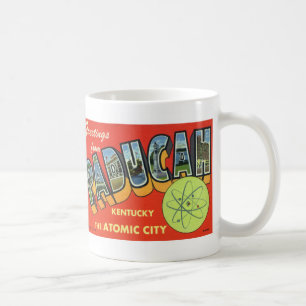 Hälsningar från muggen för Paducah vintagevykor Kaffemugg