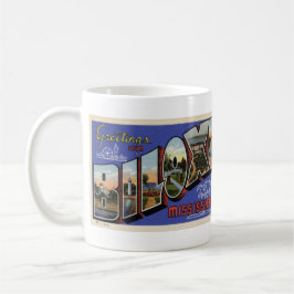 Hälsningar från muggen för vykort för Biloxi Kaffemugg