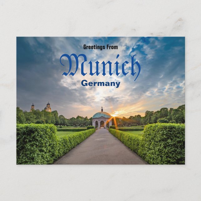 Hälsningar från München Tyskland vykort   (Framsida)