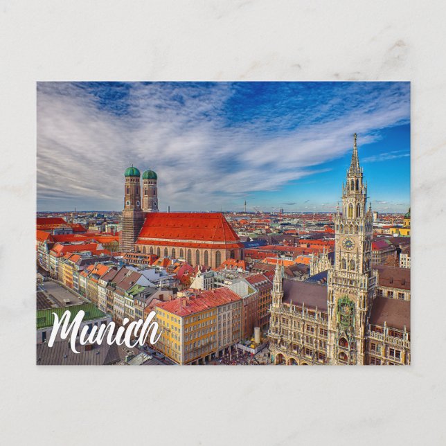Hälsningar från München, Tyskland Vykort (Framsida)