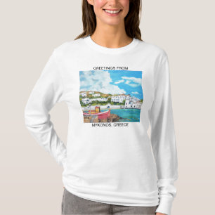 Hälsningar från Mykonos, Grekland skjorta Tröja