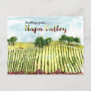 Hälsningar från Napa Valley Vineyard Hills Vykort