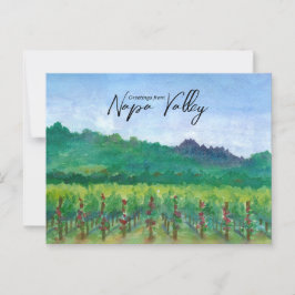 Hälsningar från Napa Valley Vineyard Red Roses Vykort