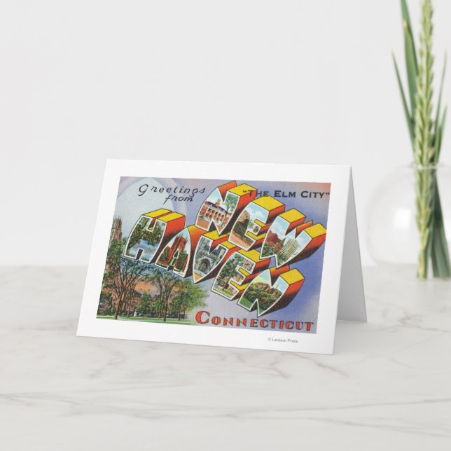 Hälsningar från New Haven, CT Kort (Framsida)