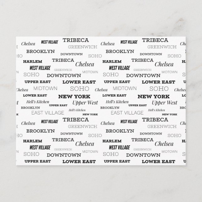 Hälsningar Från New York City, Grannskap Vykort (Framsida)