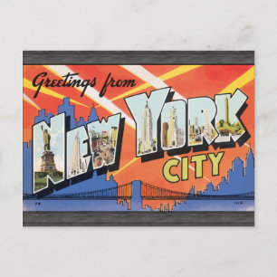 Hälsningar Från New York City, Vintage Vykort